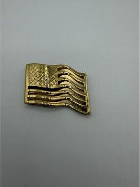 Vintage Avon Money Clip American Flag Gold Tone Money Clip